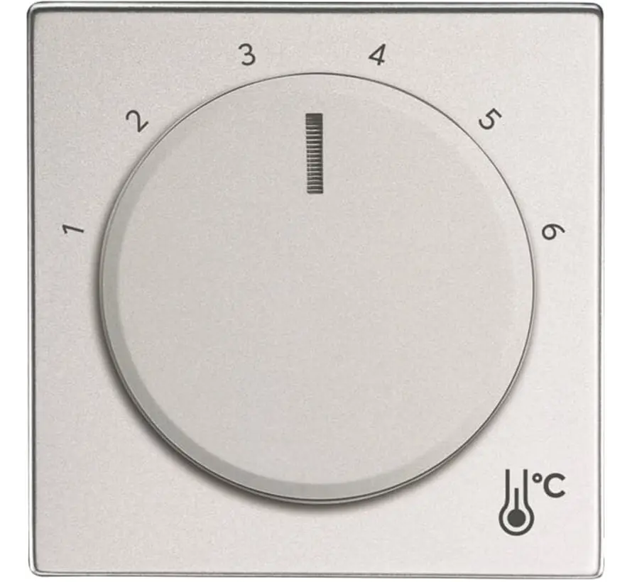 Drehknopf für Raumtemperaturregler 1094/1097U Future Linear Alusilber (1794 R-83)