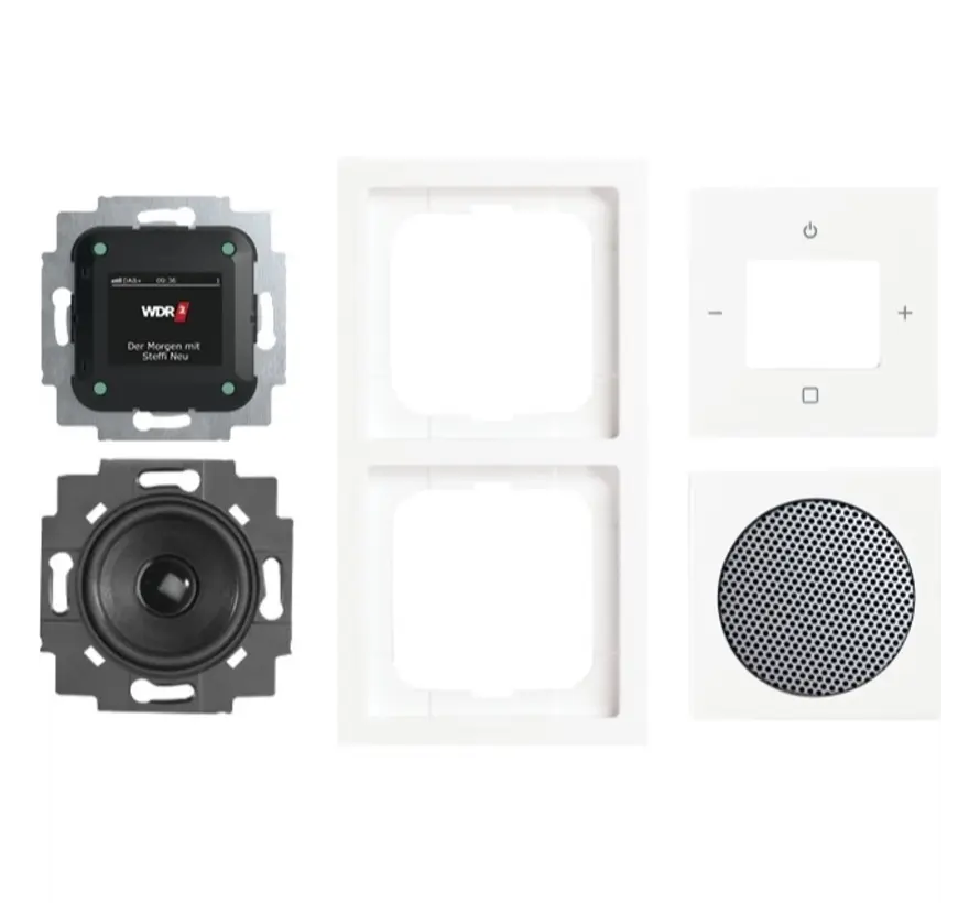 Unterputz-Radio DAB+ Bluetooth Komplettset Future Linear studioweiß glänzend (8270 UJ-84-101)