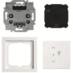 Busch-Jaeger Jalousie-Einsatz flex Komplettset mit 2-fach Bedienelement Wireless Future Linear studioweiß glänzend (62731/UJ-84-WL)