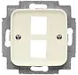 Zentralplatte + Tragplatte 2x Modular Jack Standard SI (2561-02-212)