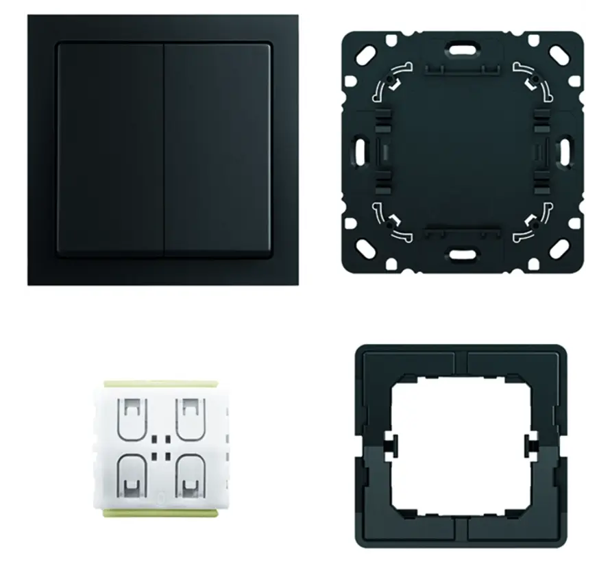 Friends of Hue Smart Switch Komplettset Future Linear schwarz matt (6716 UJ-885)