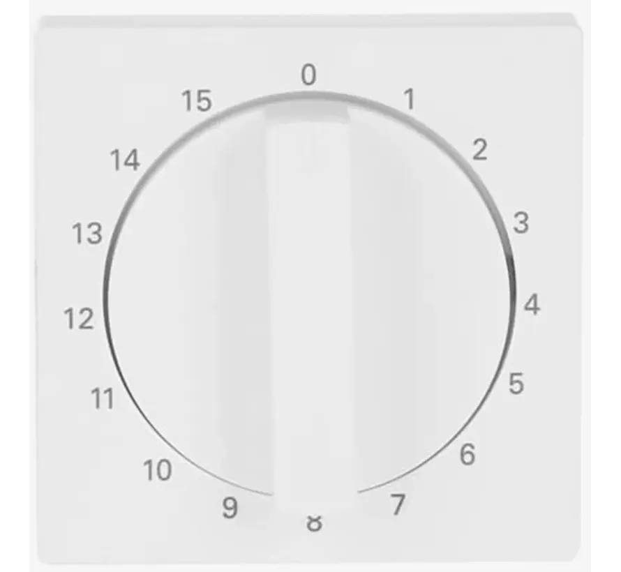 Drehbedienaufsatz Zeitschalter 15 Minuten Future Linear studioweiß glänzend (1770-84-103)