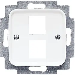 Busch-Jaeger Zentralplatte + Tragplatte 2x Modular Jack Reflex SI (2561-02-214)