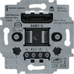 Busch-Jaeger LED-Dimmer-Einsatz flex Drucktaste 1-fach (64851 U)
