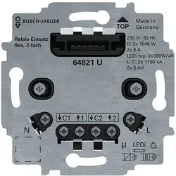 Busch-Jaeger Relais-Einsatz flex 2-fach (64821 U)