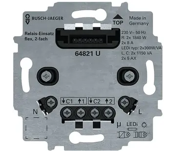 Busch-Jaeger Relais-Einsatz flex 2-fach (64821 U)
