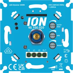 ION Universeller LED-Dimmer 0,3-200 Watt RC mit Boostfunktion (90.100.020)