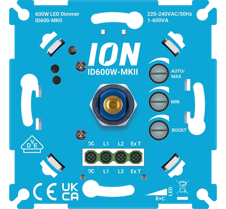 Universeller LED-Dimmer 0,3-600 Watt RC mit Boostfunktion (90.100.040)