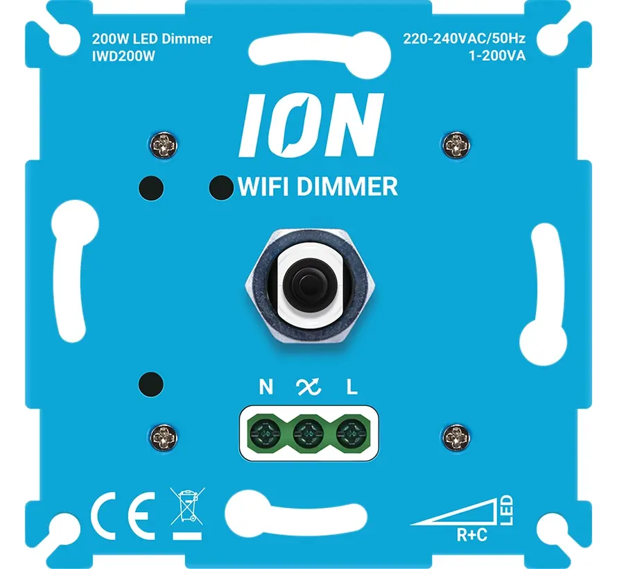 Universeller LED-WLAN-Dimmer 0,3-200 W RC mit Boostfunktion (90.500.010)