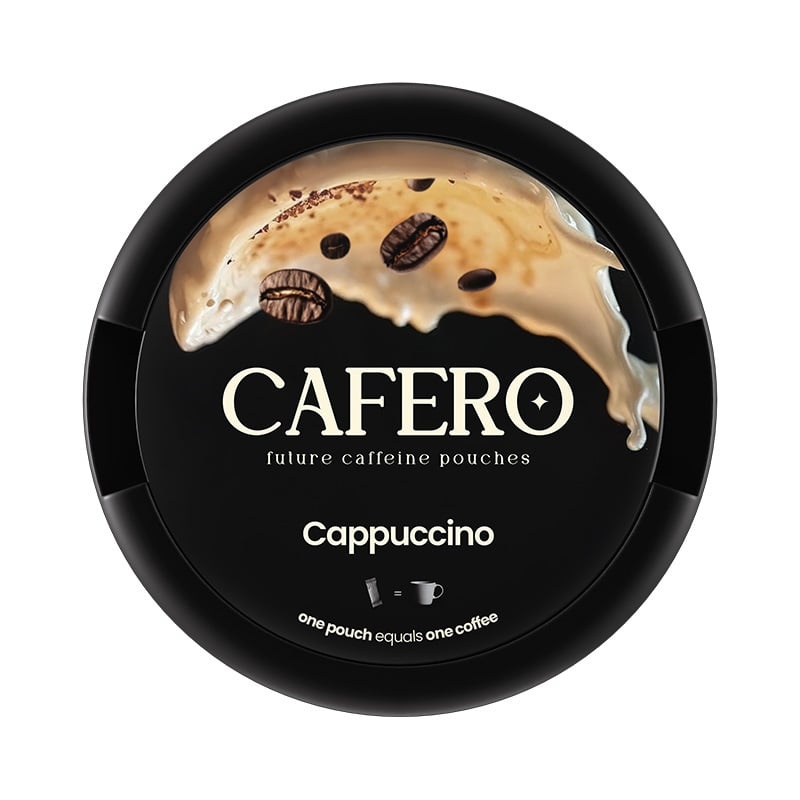 CAFERO Cappuccino sobres energéticos con sabor cappuccino para una recarga de energía suave y efectiva