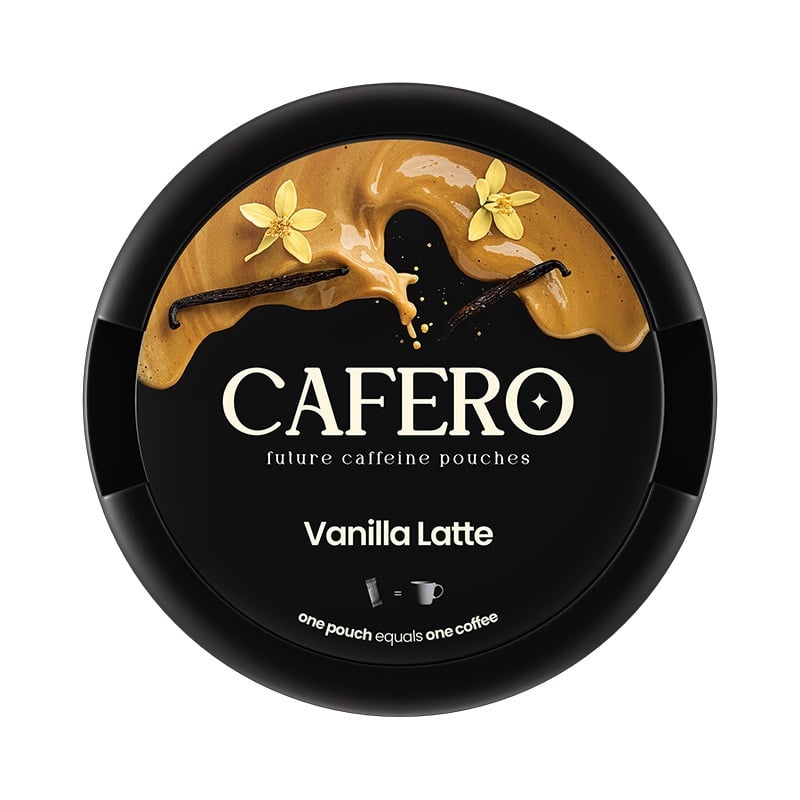 CAFERO Vanilla Latte Energy Beutel mit cremigem Vanille-Kaffee-Geschmack für neue Energie im Alltag