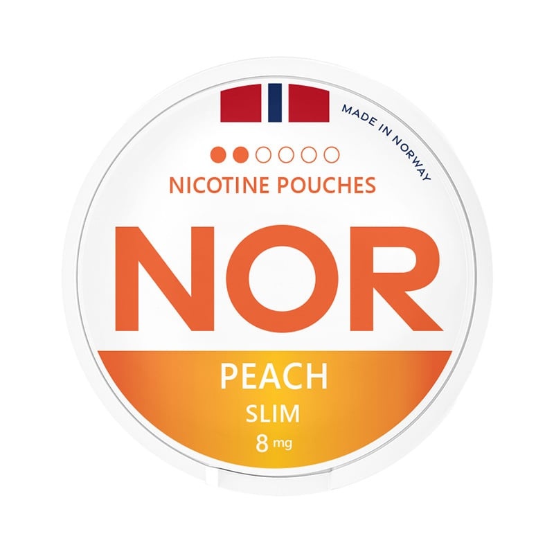 NOR Peach Slim nicotinezakjes kopen online | Bestel bij Snussie