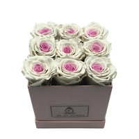 Long Life White&Pink Square Box