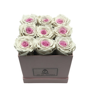 Long Life White&Pink Square Box