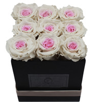 Long Life White&Pink Square Box