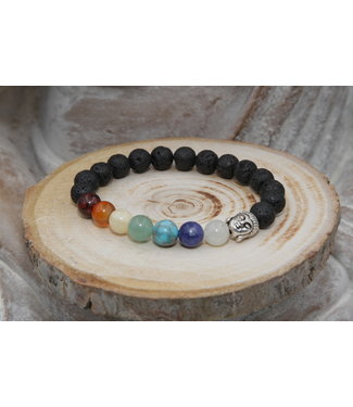 Bracelet  CHAKRAS & LAVE 8mm