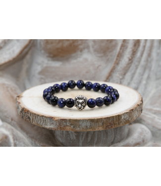 Bracelet ENFANT OEIL DE FAUCON & LAPIS LAZULI 8mm