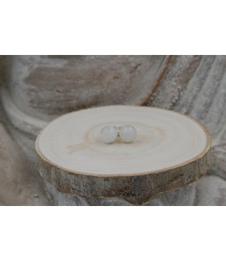 Boucles d'oreilles boules Pierre de Lune 8mm