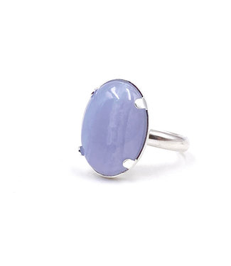 Bague CALCEDOINE bleue