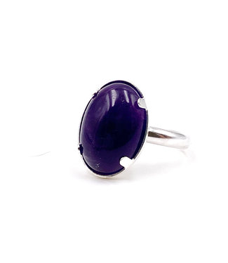 Bague AMETHYSTE 18x13mm mauve