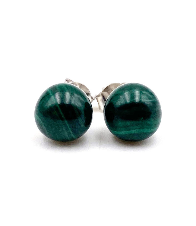 Boucles d'Oreilles Malachite