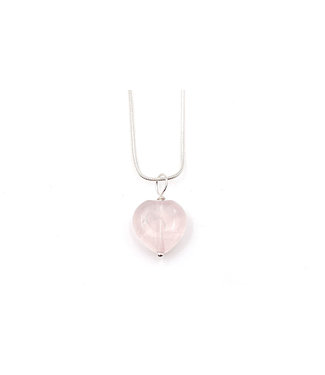 Pendentif Coeur quartz rose