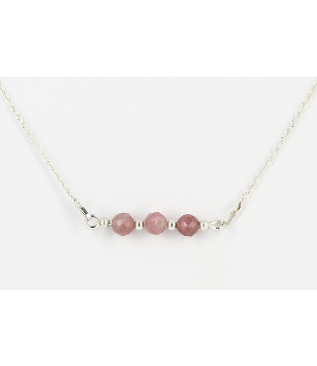 Collier Tourmaline rose