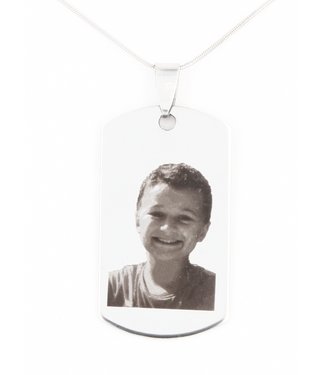 Pendentif rectangulaire Photo gravé