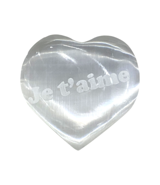 Coeur de SELENITE personnalisé