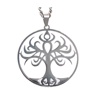 Pendentif Acier Arbre de vie