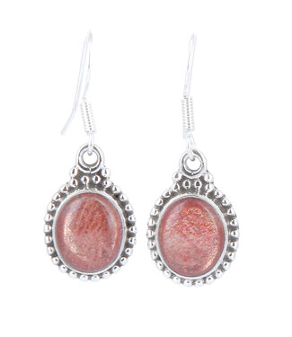 Boucles d'oreilles Pierre de soleil Indy Ovale