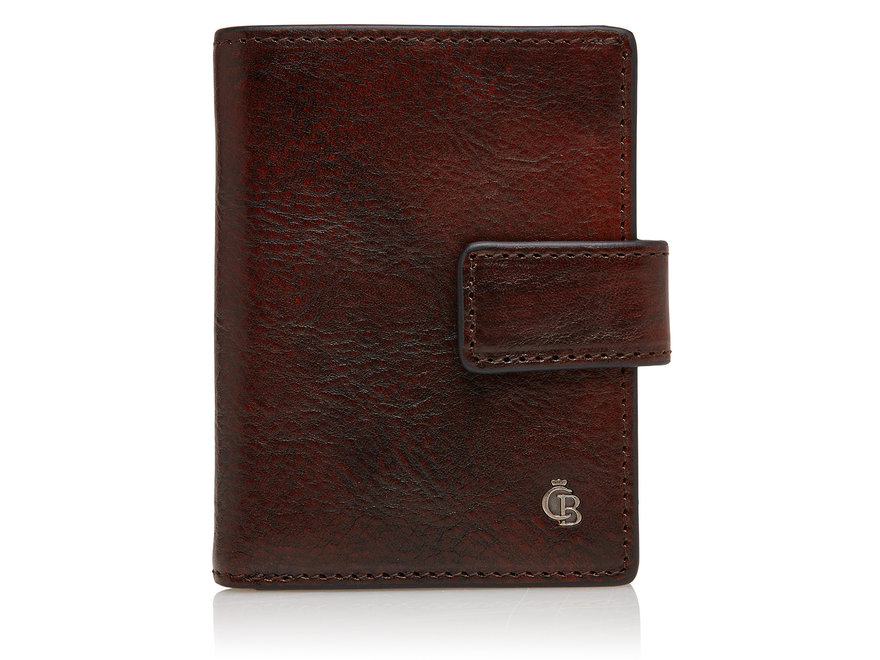 Portefeuille Homme En Cuir Véritable Noir - Motif Chapeau De Cowboy - 13x9cm - Neuf