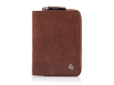 Donna Damesportemonnee ritsvak 4 pasjes RFID | cognac