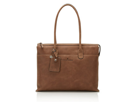 Carisma Sac ordinateur femme 15,6” RFID | cognac