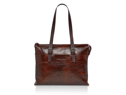 Rien Laptop Schultertasche 15,6” | cognac