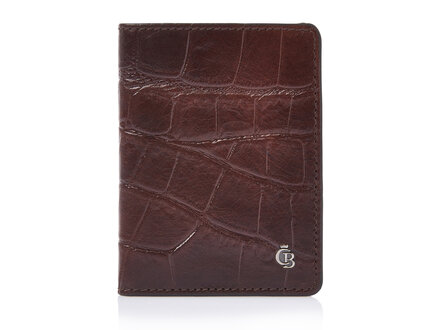 Croco Porte-carte 6 cartes RFID | mocca