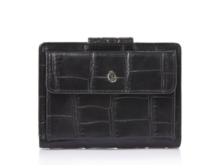 Croco 6 card Ladies Wallet RFID| black