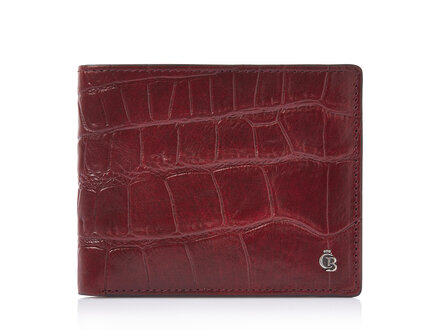 Croco Billfold 8 pasjes RFID | rood