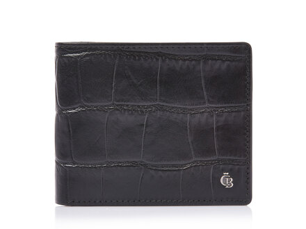 Croco Billfold 8 pasjes RFID | zwart
