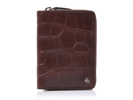 Croco Damesportemonnee 8 pasjes RFID | mocca