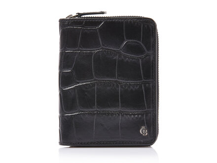 Croco Porte-monnaie 8 cartes RFID | noir