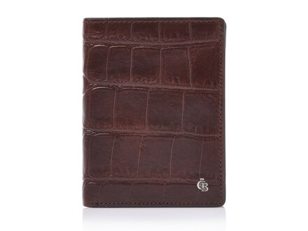 Croco Billfold 9 pasjes RFID | mocca