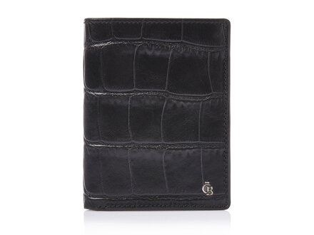 Croco Portefeuille 9 cartes RFID | noir