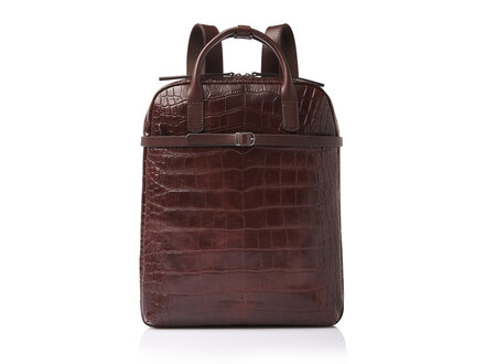 Croco Emma Sac á Dos 15,6" RFID | mocca