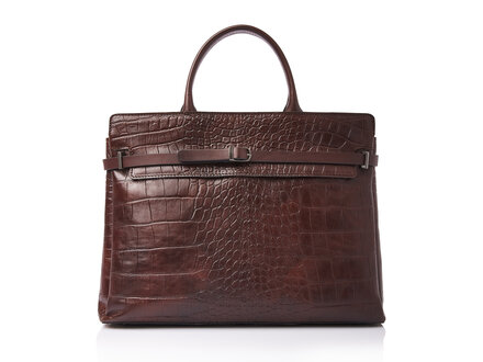 Croco Kaat Sac Ordinateur 15,6" RFID | mocca
