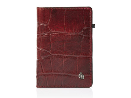 Croco Alu Wallet RFID | rot