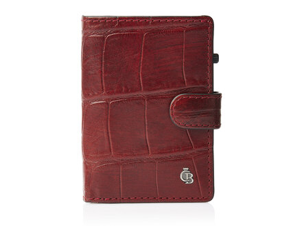 Croco Alu Wallet RFID | rot