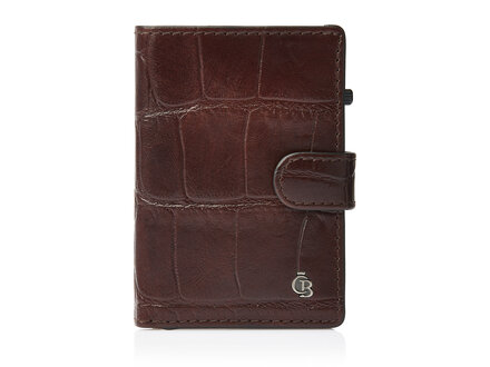 Croco Alu Wallet RFID | mocca