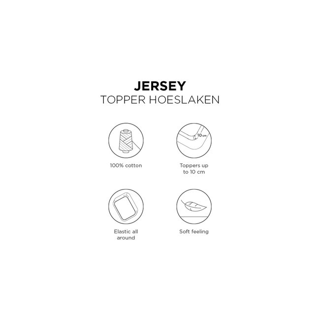 Beddinghouse Beddinghouse Jersey Topper Hoeslaken - Off-White