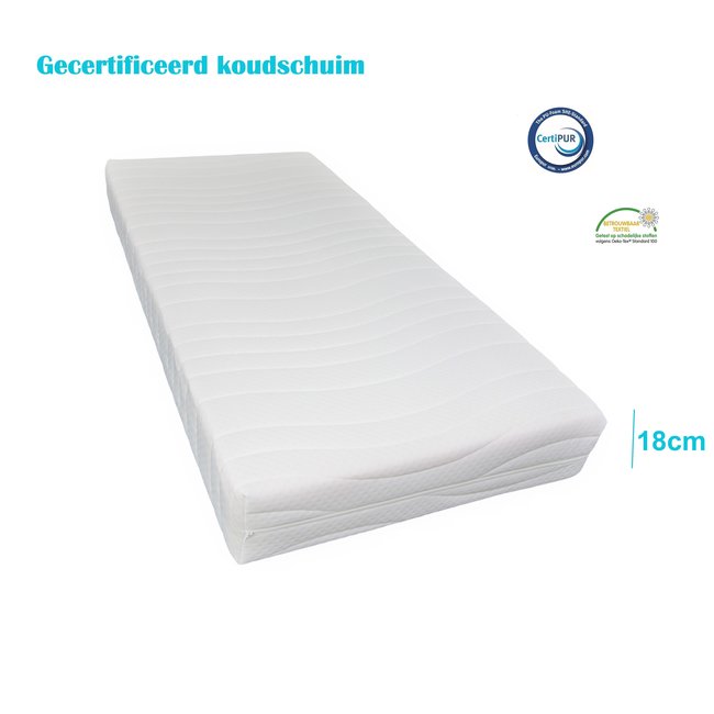 Ecosleep Koudschuimmatras HR40 - dikte 18cm